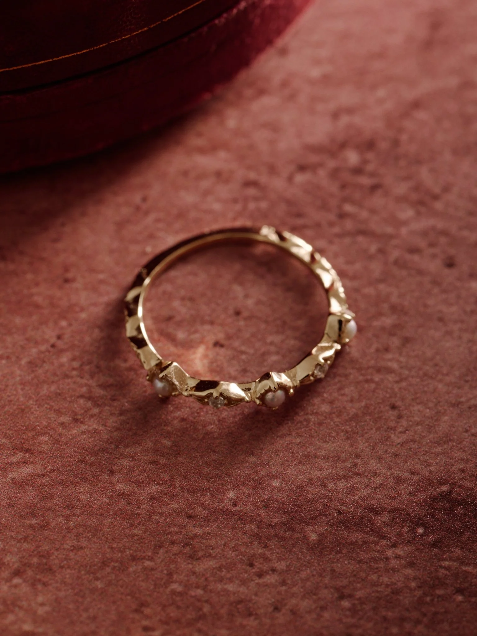 14K Solid Gold Juliette Pearl Ring - Image 3