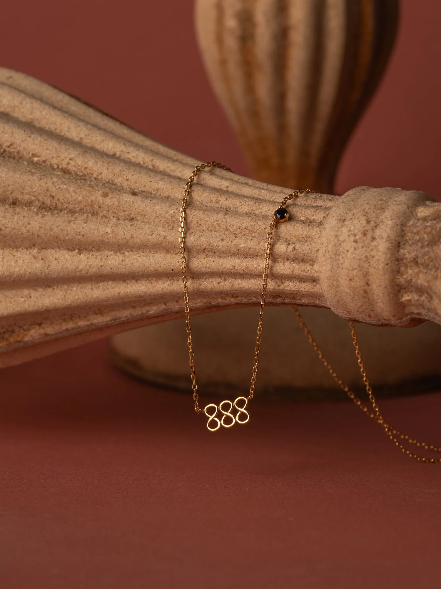 888 Angel Number Choker with Onyx - Image 9