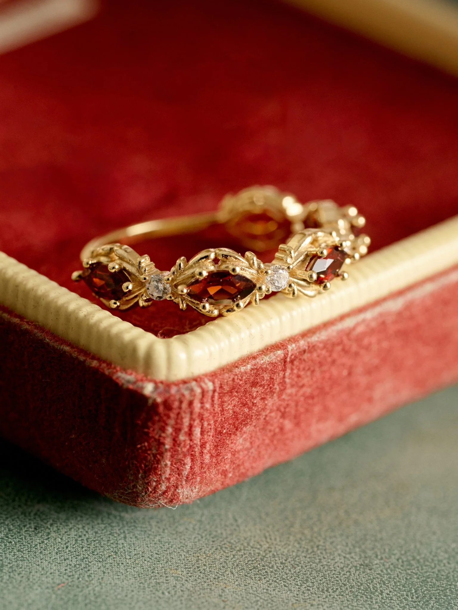 Aurelia Garnet Starburst Ring - Image 3