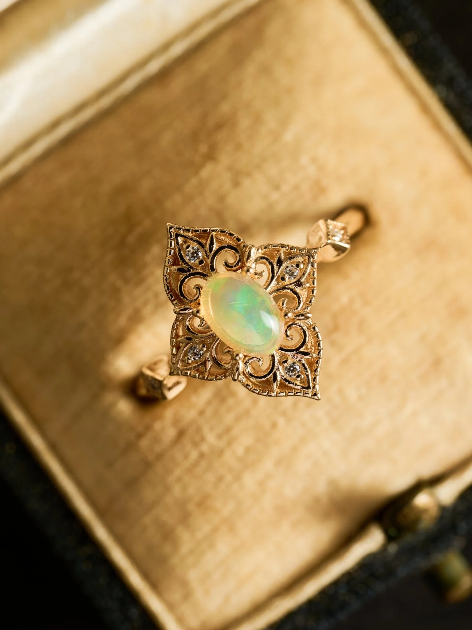 Aurielle Opal Adjustable Ring - Image 2