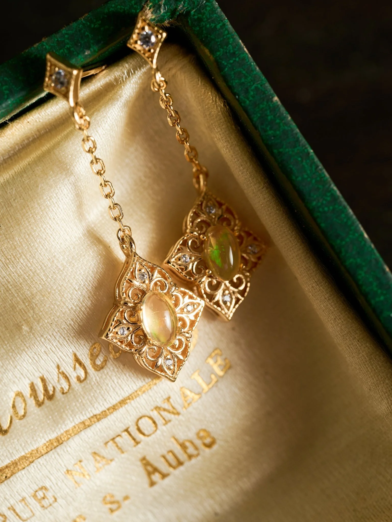 Aurielle Opal Dangle Earrings - Image 2