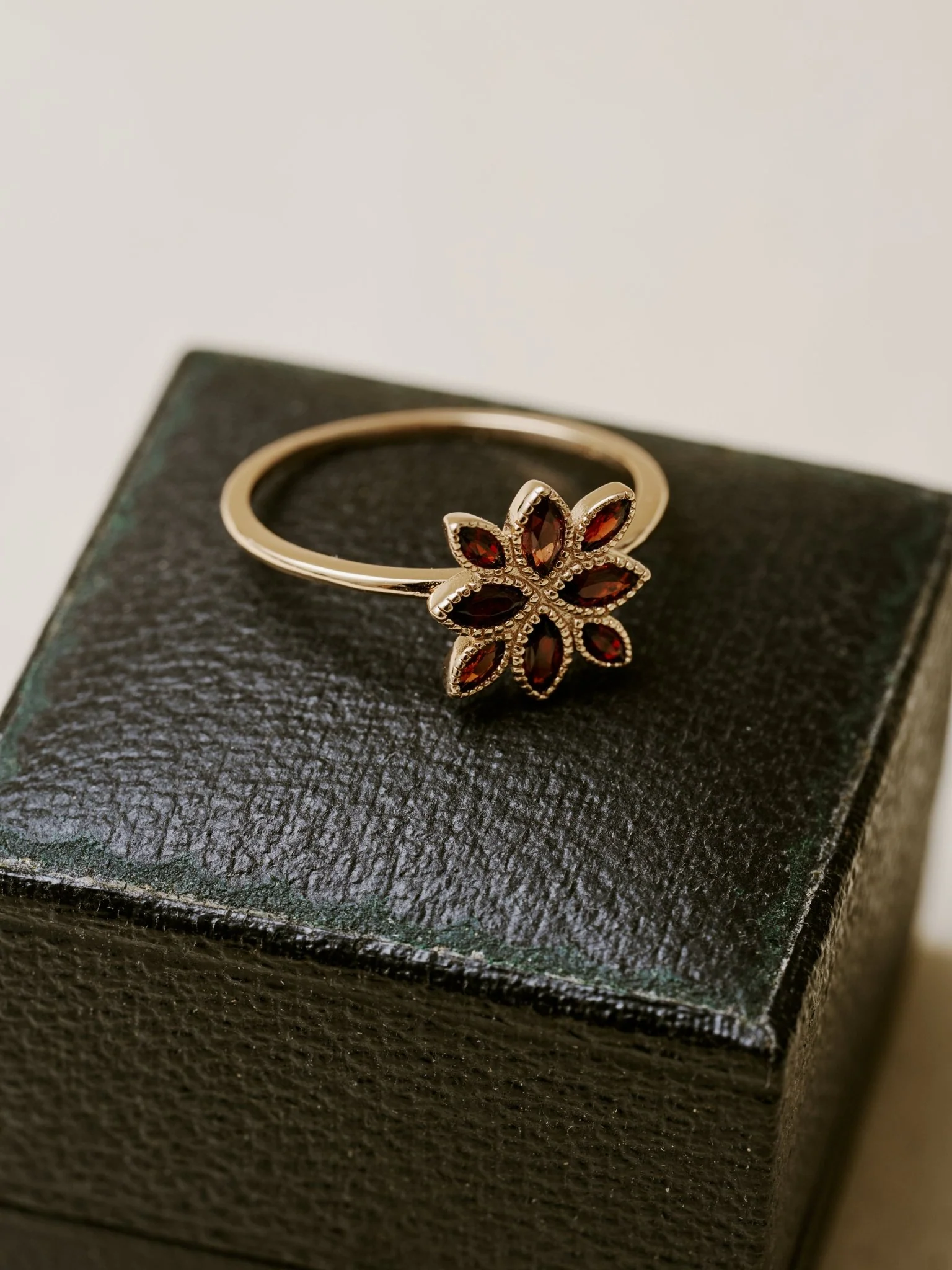 Camellia Garnet Ring - Image 3