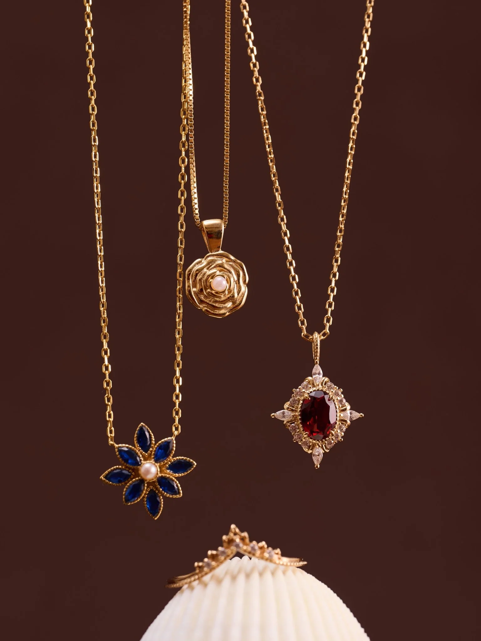 Cámellia Sapphire Pearl Necklace - Image 19
