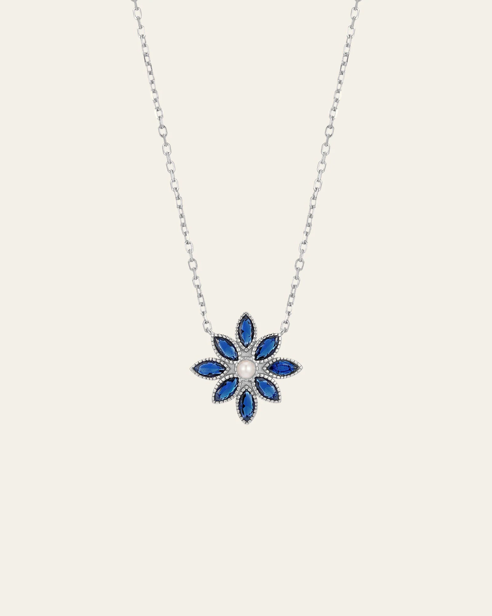 Cámellia Sapphire Pearl Necklace - Image 14