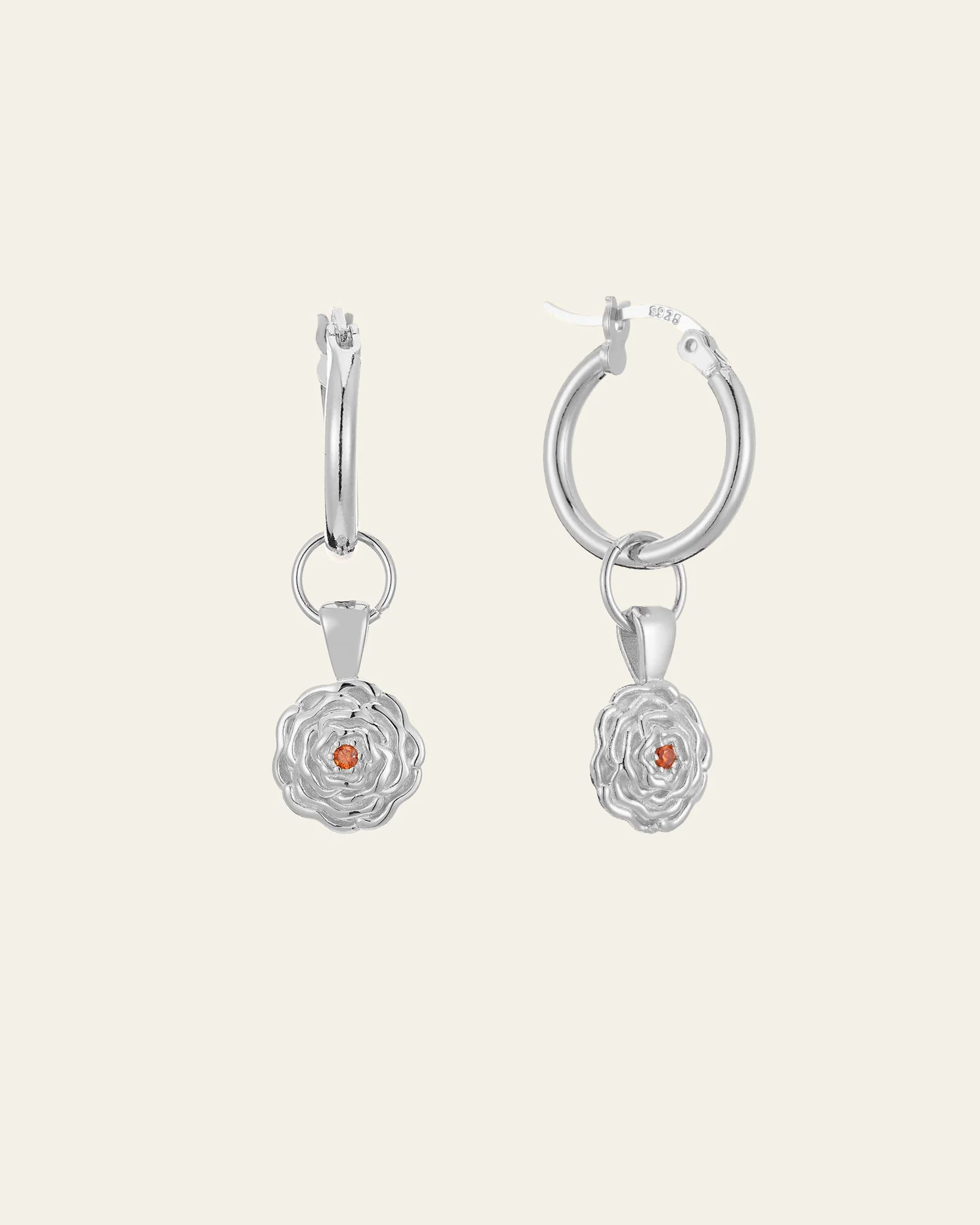 Elsa Carnation Garnet Earrings - Image 4