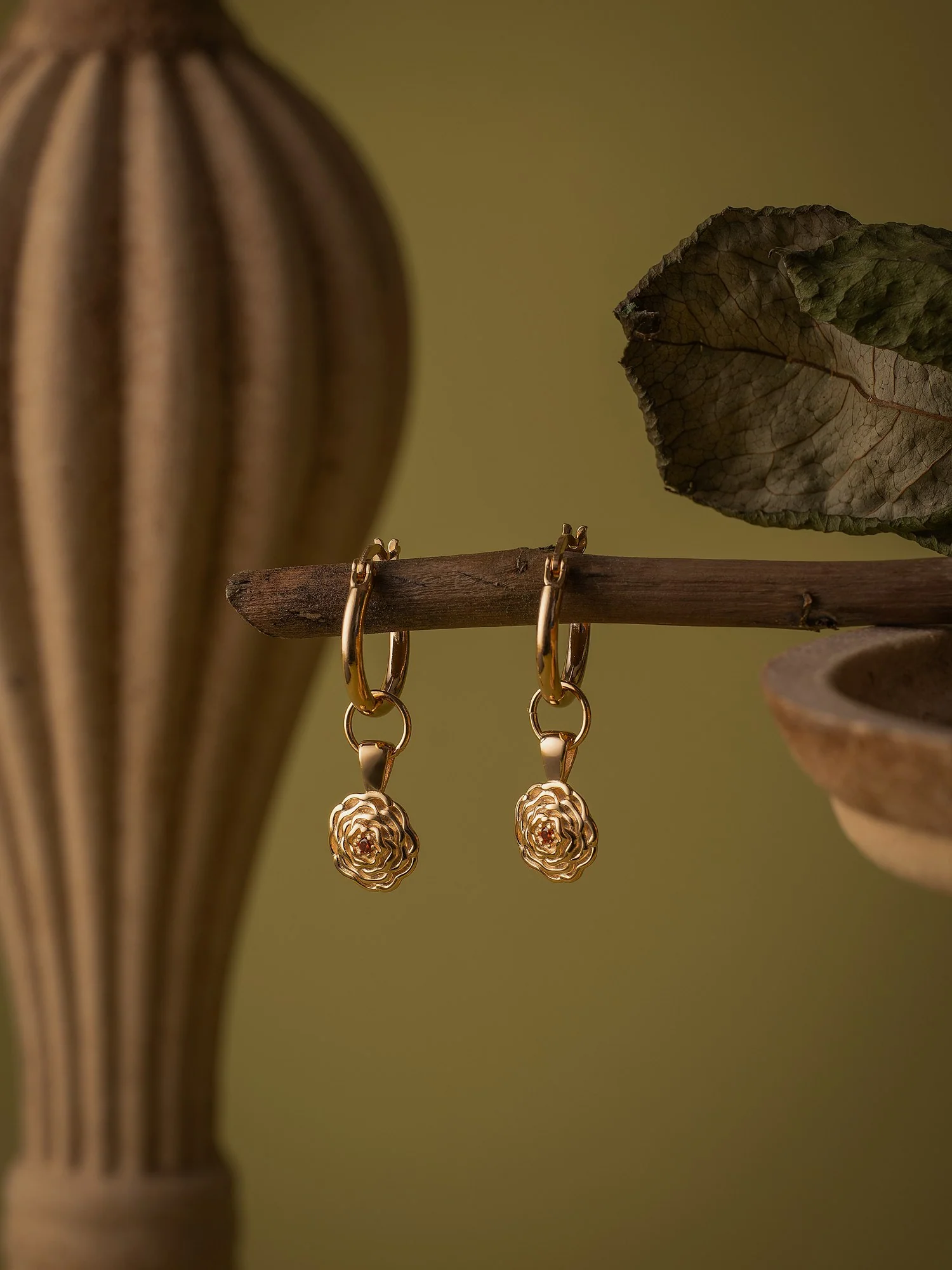 Elsa Carnation Garnet Earrings - Image 7