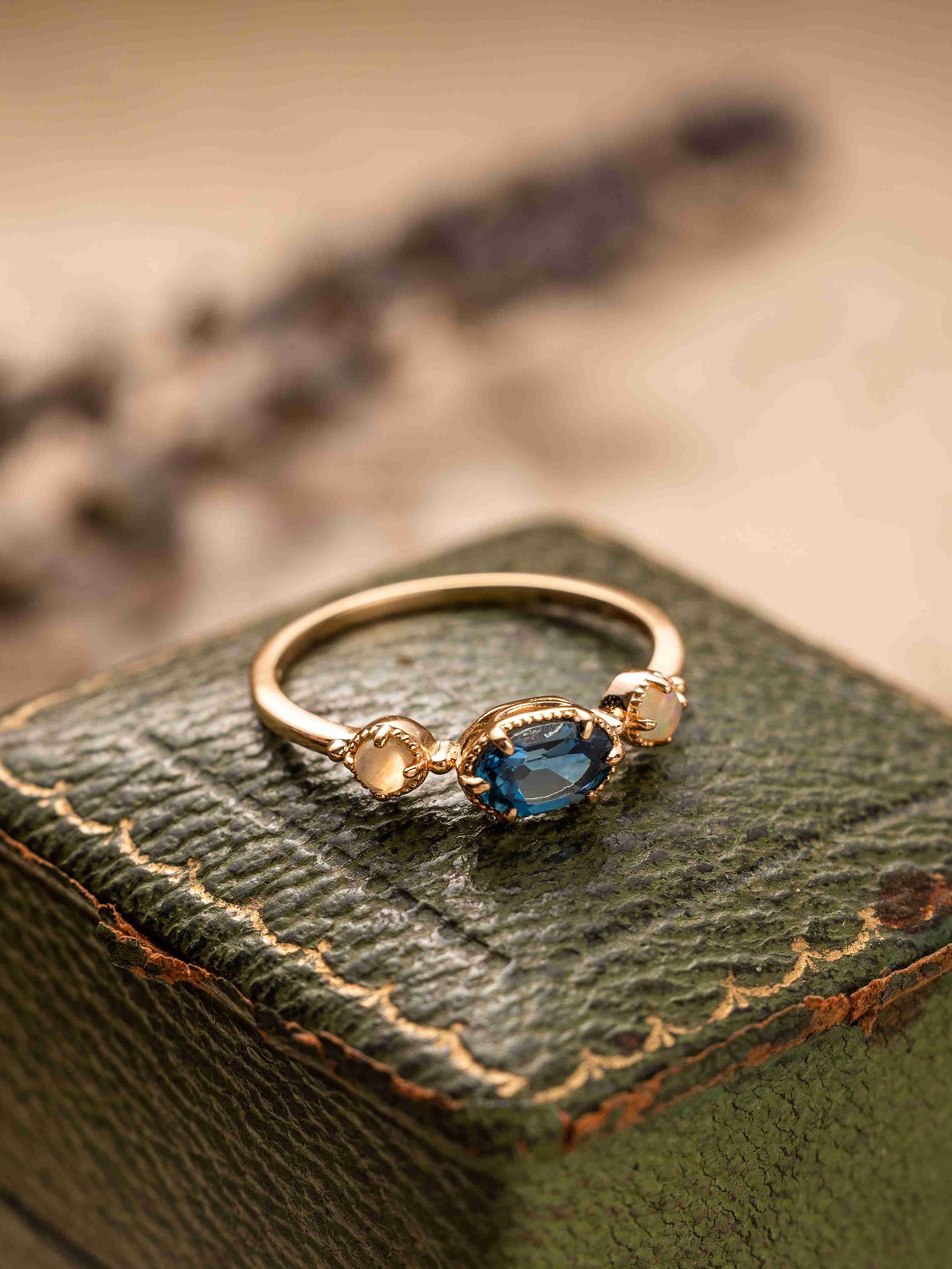 Celestine Topaz & Opal Ring - Image 7