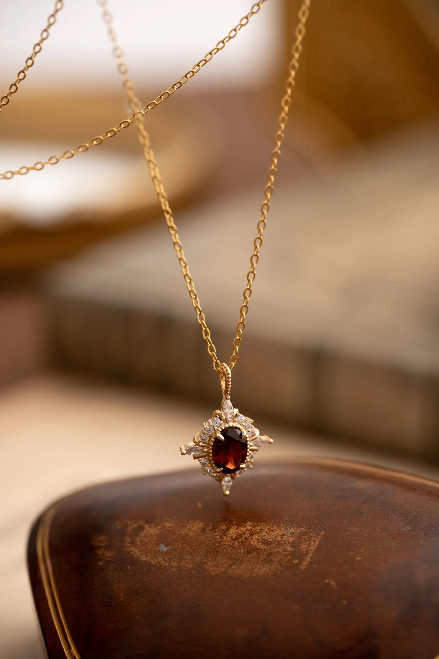 Claire Garnet Diamond Jewelry Set - Image 6