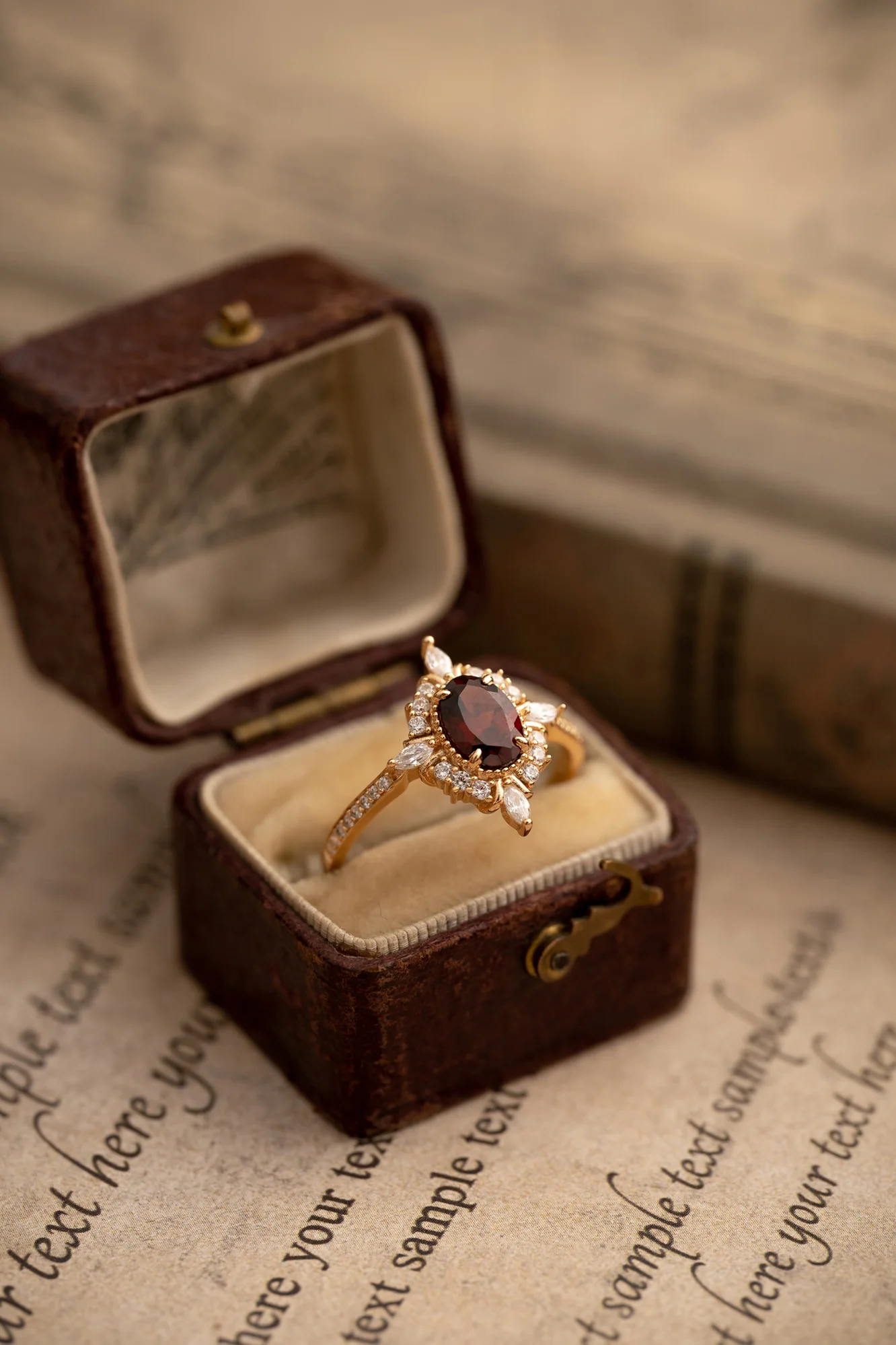 Claire Garnet Diamond Jewelry Set - Image 7