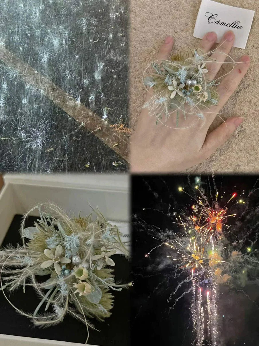 Customized Symbol Flower Corsage Ring - Image 4