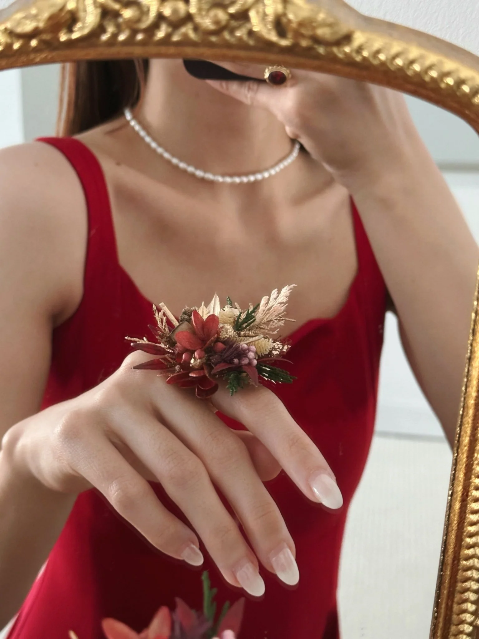 Customized Wedding Flower Corsage Rings - Image 4