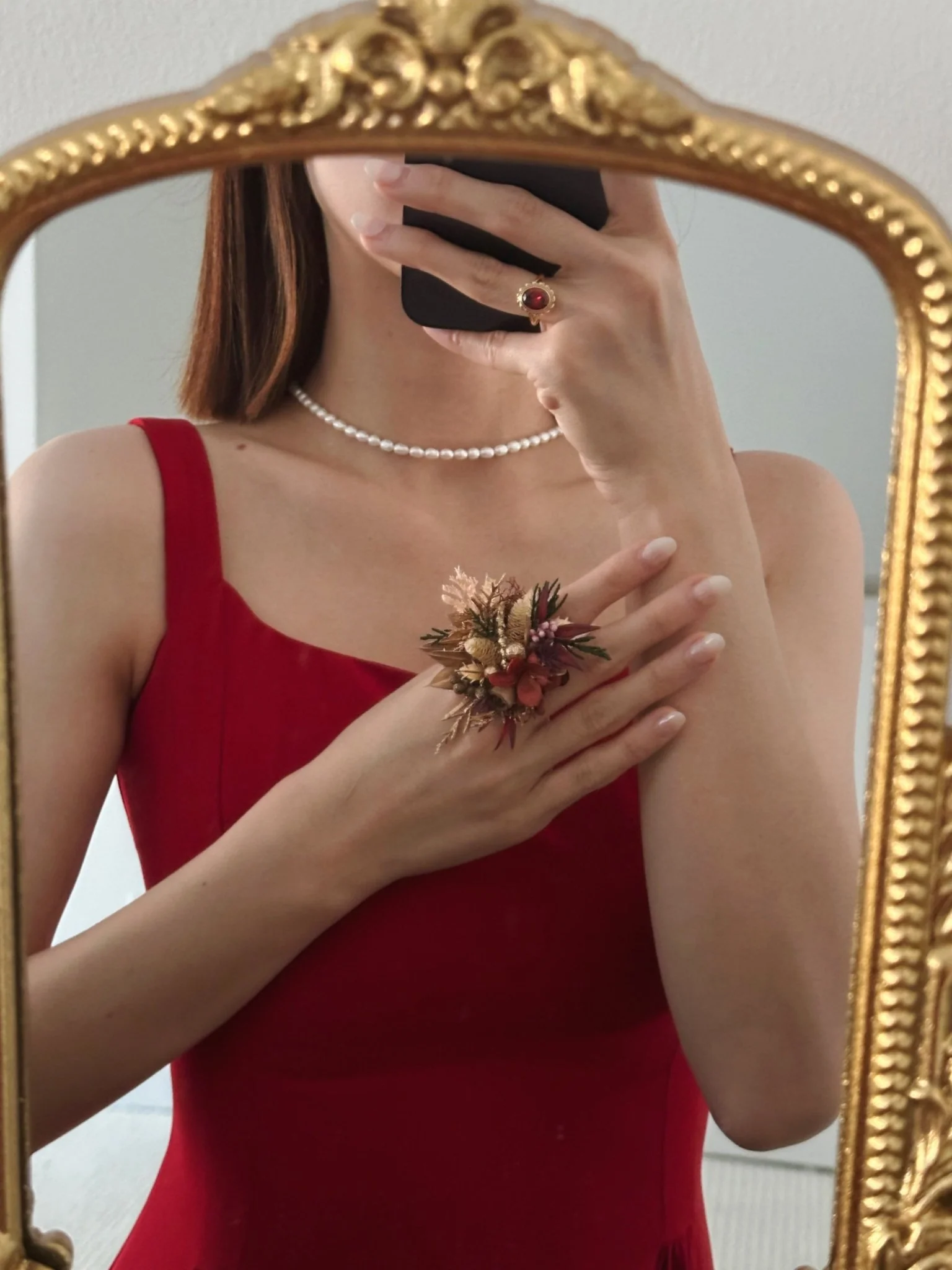 Customized Wedding Flower Corsage Rings - Image 5