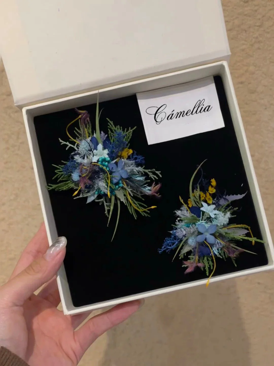 Customized Unique Flower Corsage Ring - Image 3