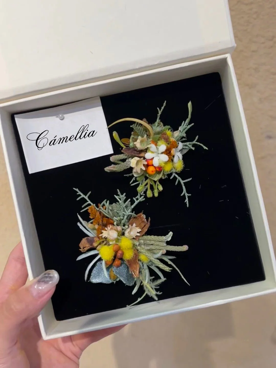 Customized Unique Flower Corsage Ring - Image 5