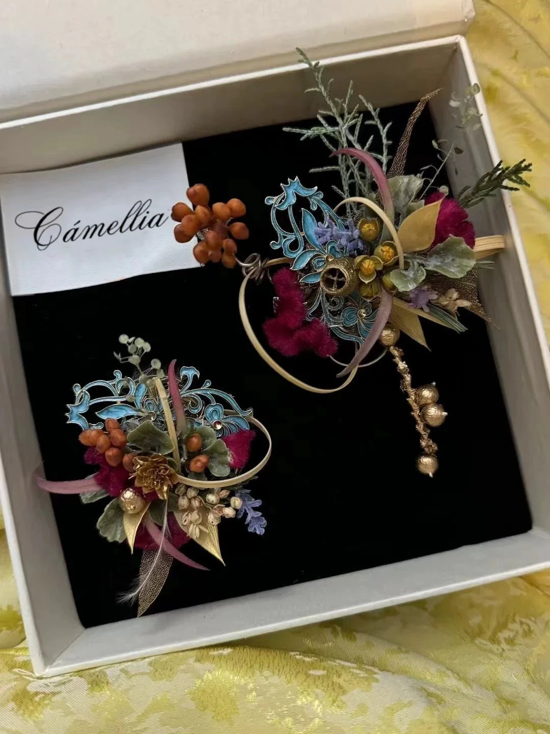 Customized Unique Flower Corsage Ring - Image 7