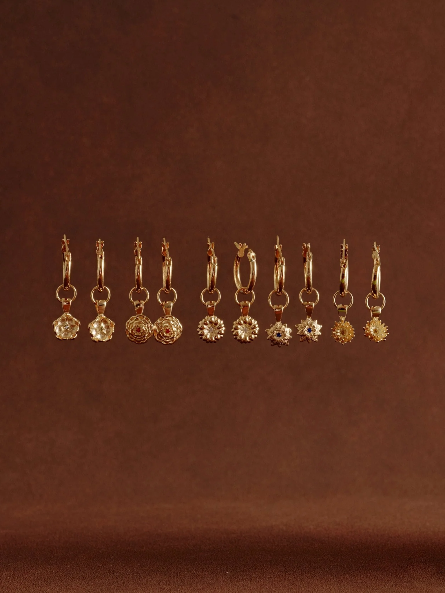 Elsa Chrysanthemum Topaz Earrings - Image 8