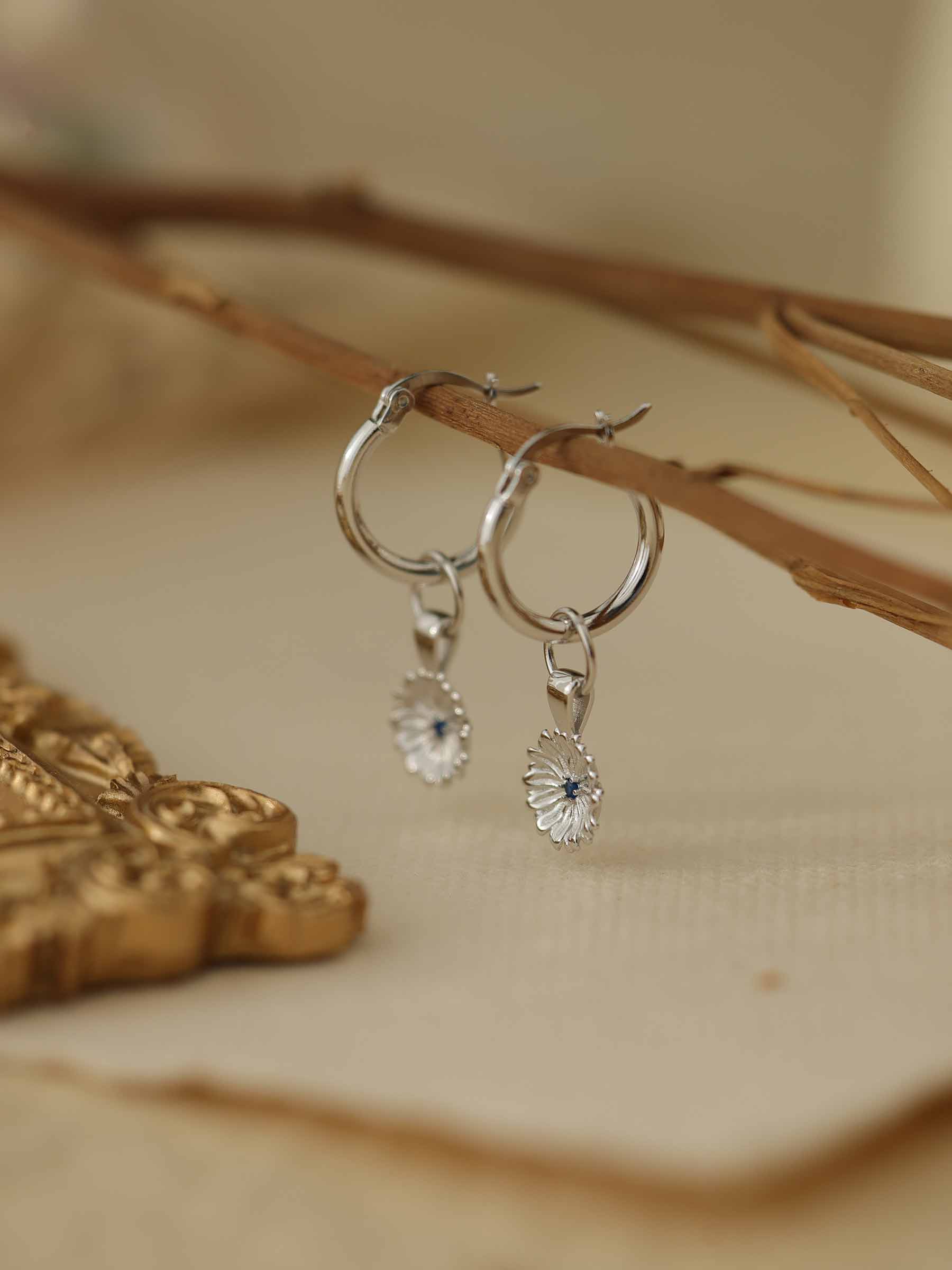 Elsa Peony Sapphire Earrings - Image 5