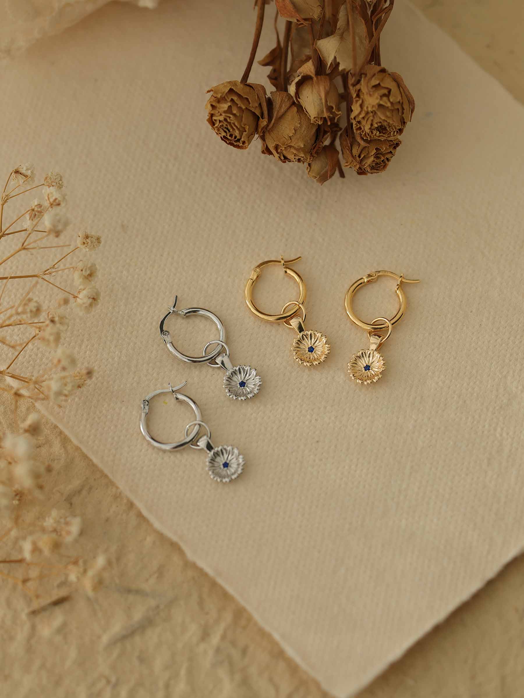 Elsa Peony Sapphire Earrings - Image 8