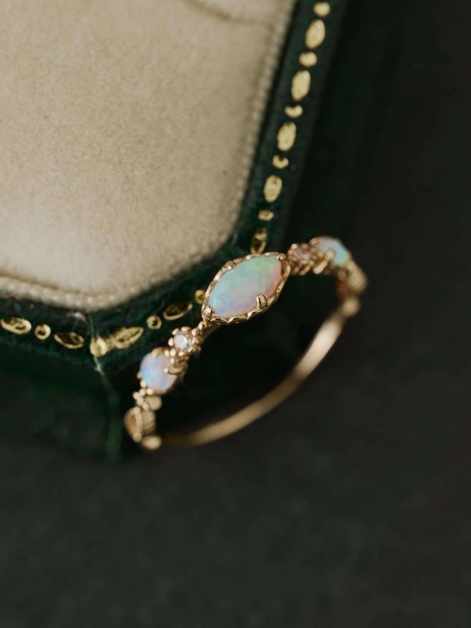 14K Solid Gold Eveline Opal Ring - Image 3