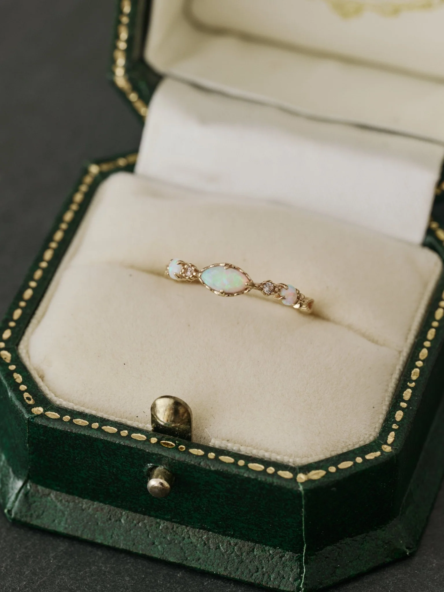 14K Solid Gold Eveline Opal Ring - Image 4