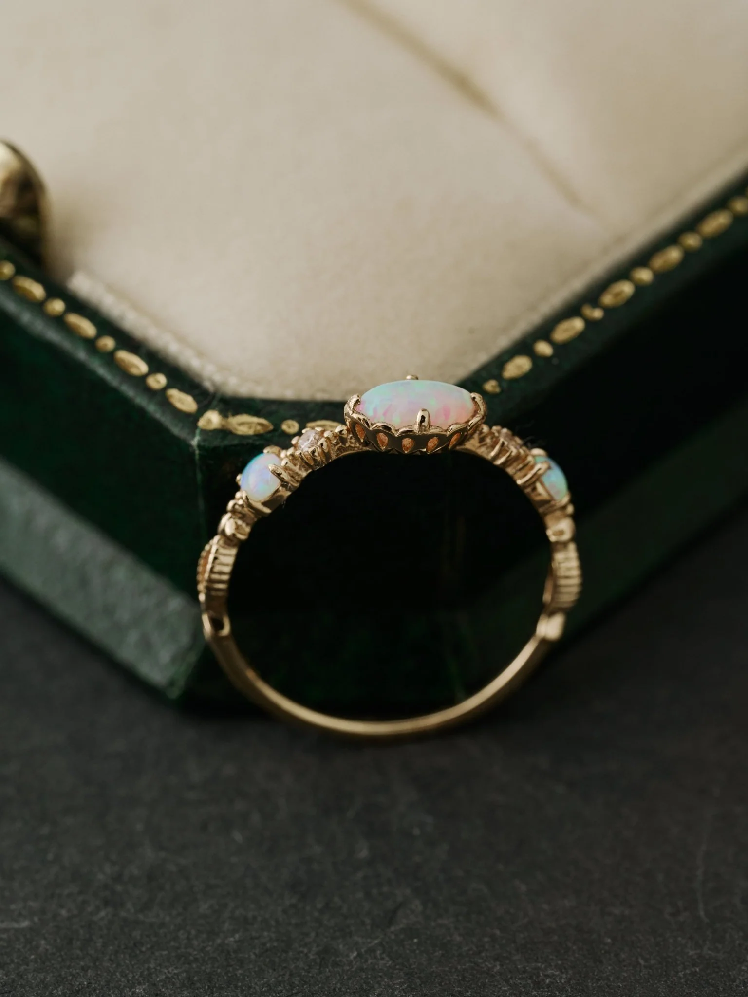 14K Solid Gold Eveline Opal Ring - Image 5