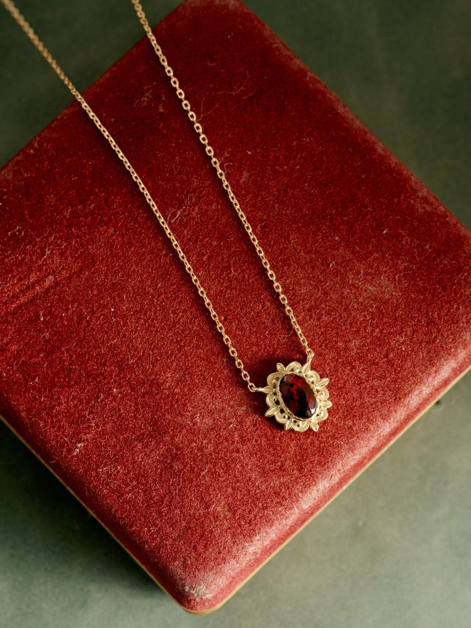 Garnet Petal Necklace - Image 3