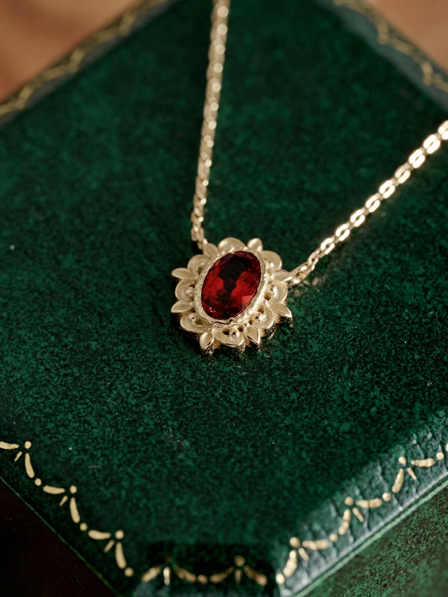 Garnet Petal Necklace - Image 5