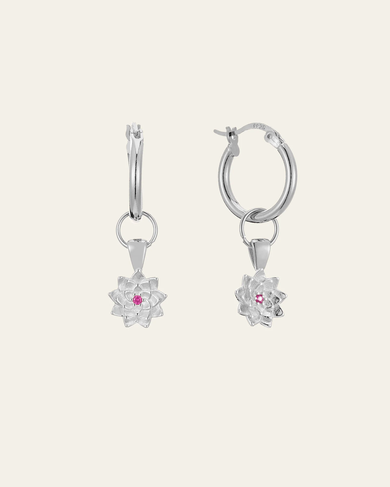 Elsa Lotus Ruby Earrings - Image 5
