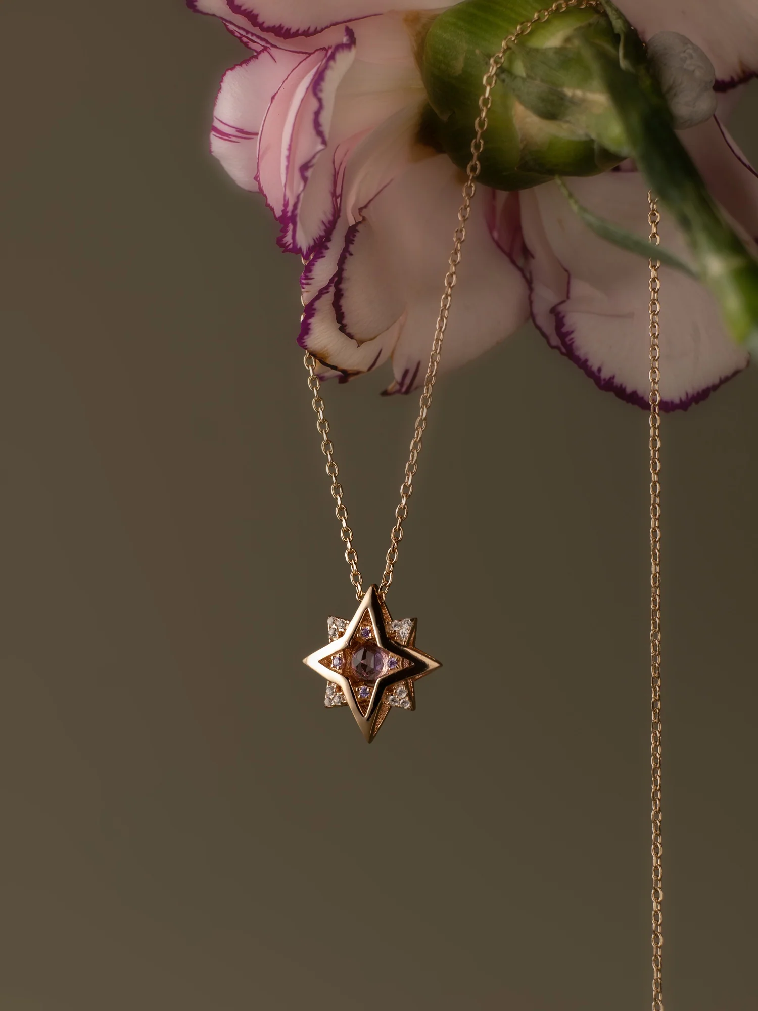 New York Amethyst Pentagram Necklace - Image 4