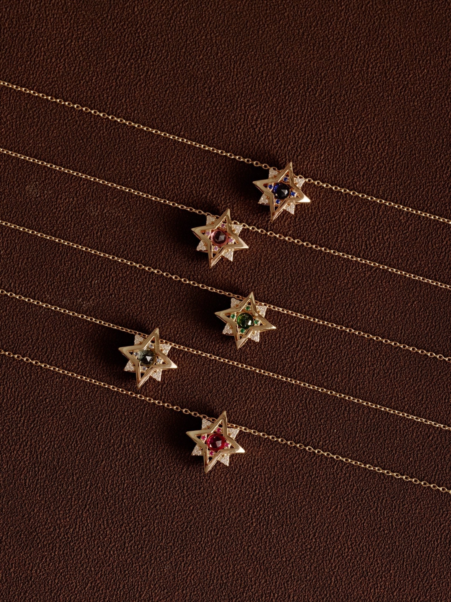 New York Birthstone Pentagram Necklaces - Image 2