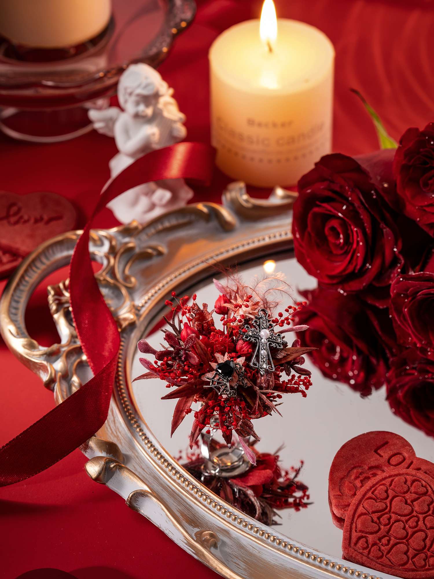 Romantic Valentines Day Flower Corsage Ring - Image 4