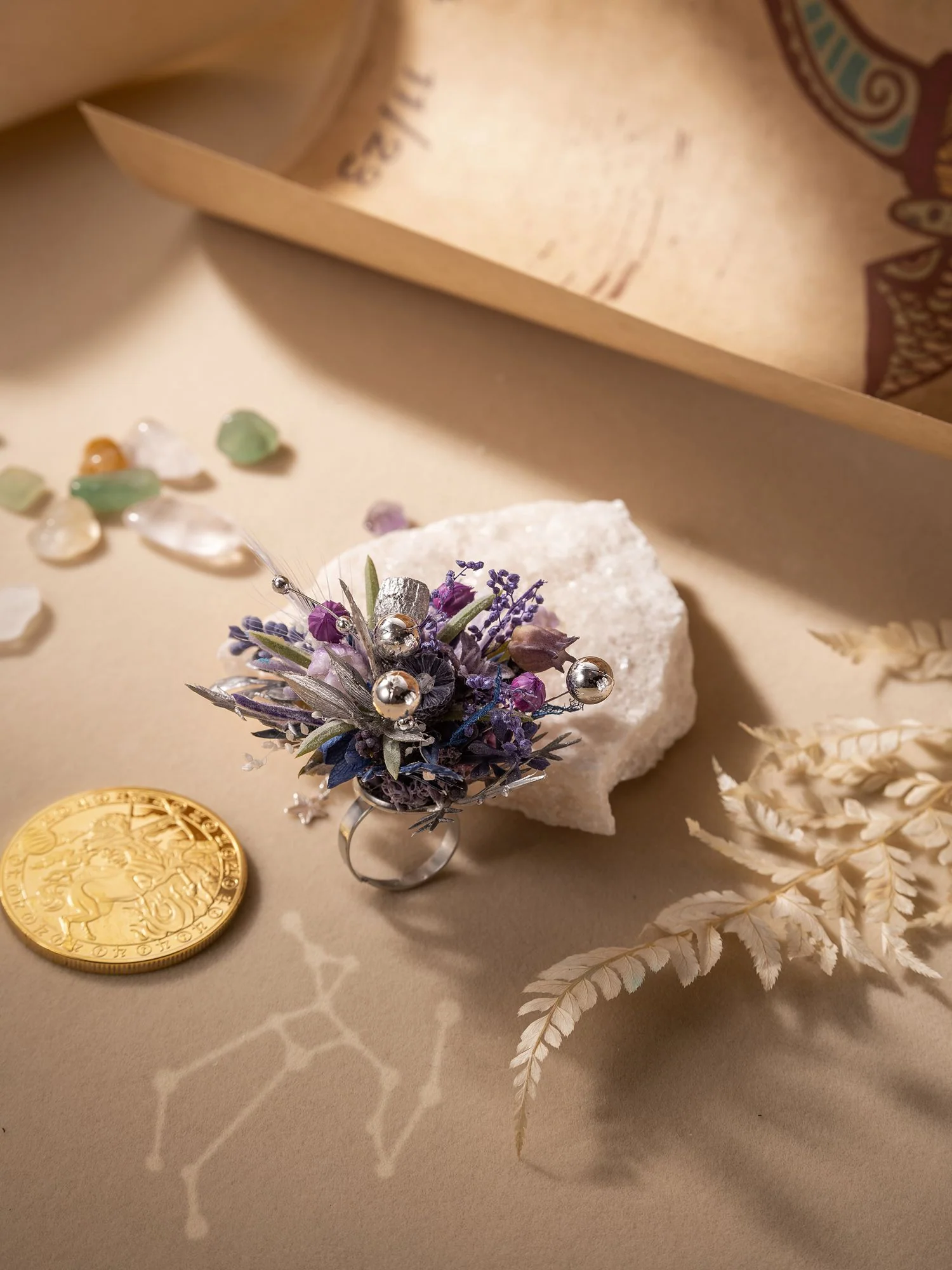 Sagittarius Flower Corsage Ring - Image 4