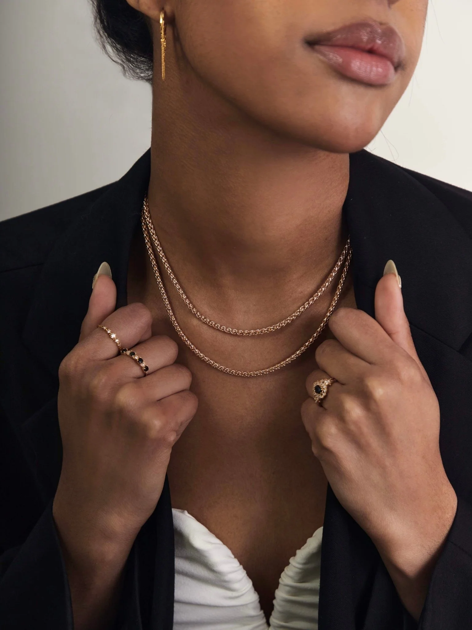 Sleeper Chain Hoop Earrings - Image 9