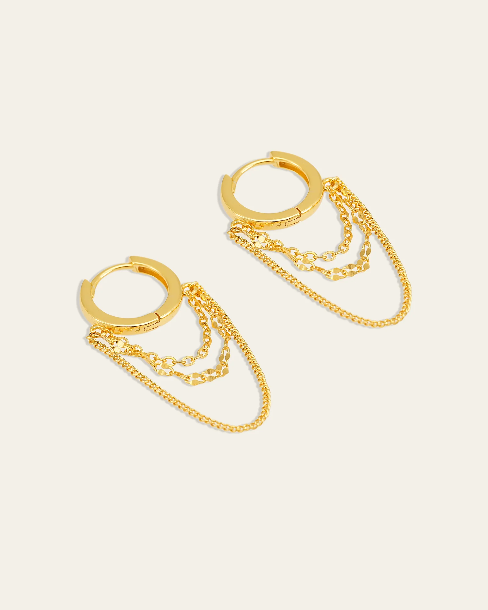 Sleeper Chain Hoop Earrings - Image 10