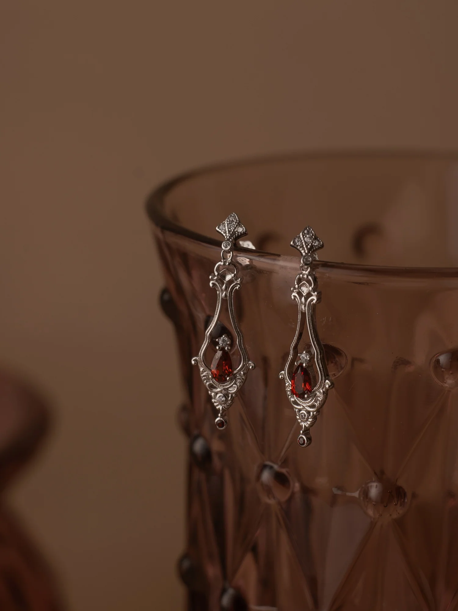 Sophina Garnet Earrings - Image 9