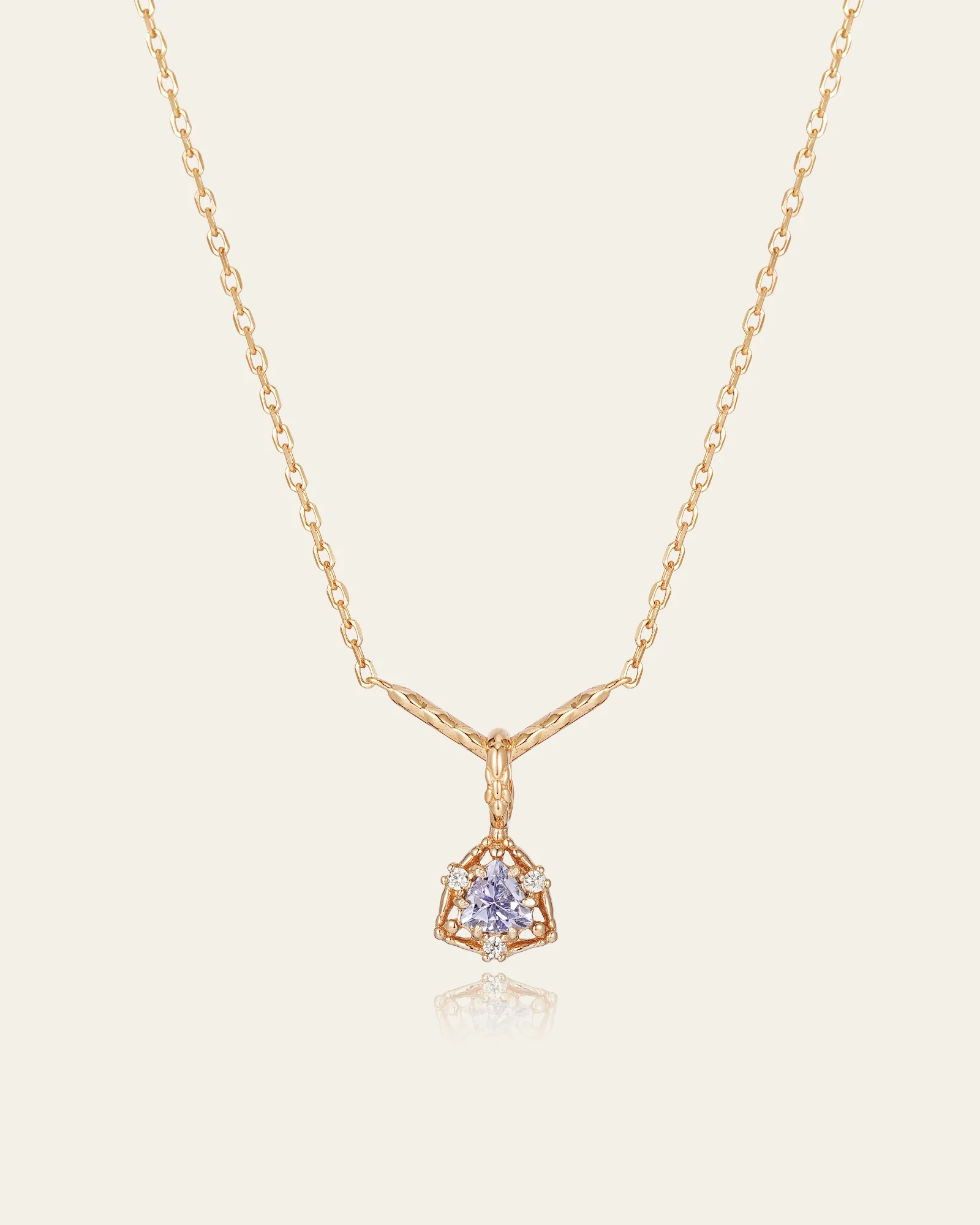 Astra Tanzanite Trilliant Necklace