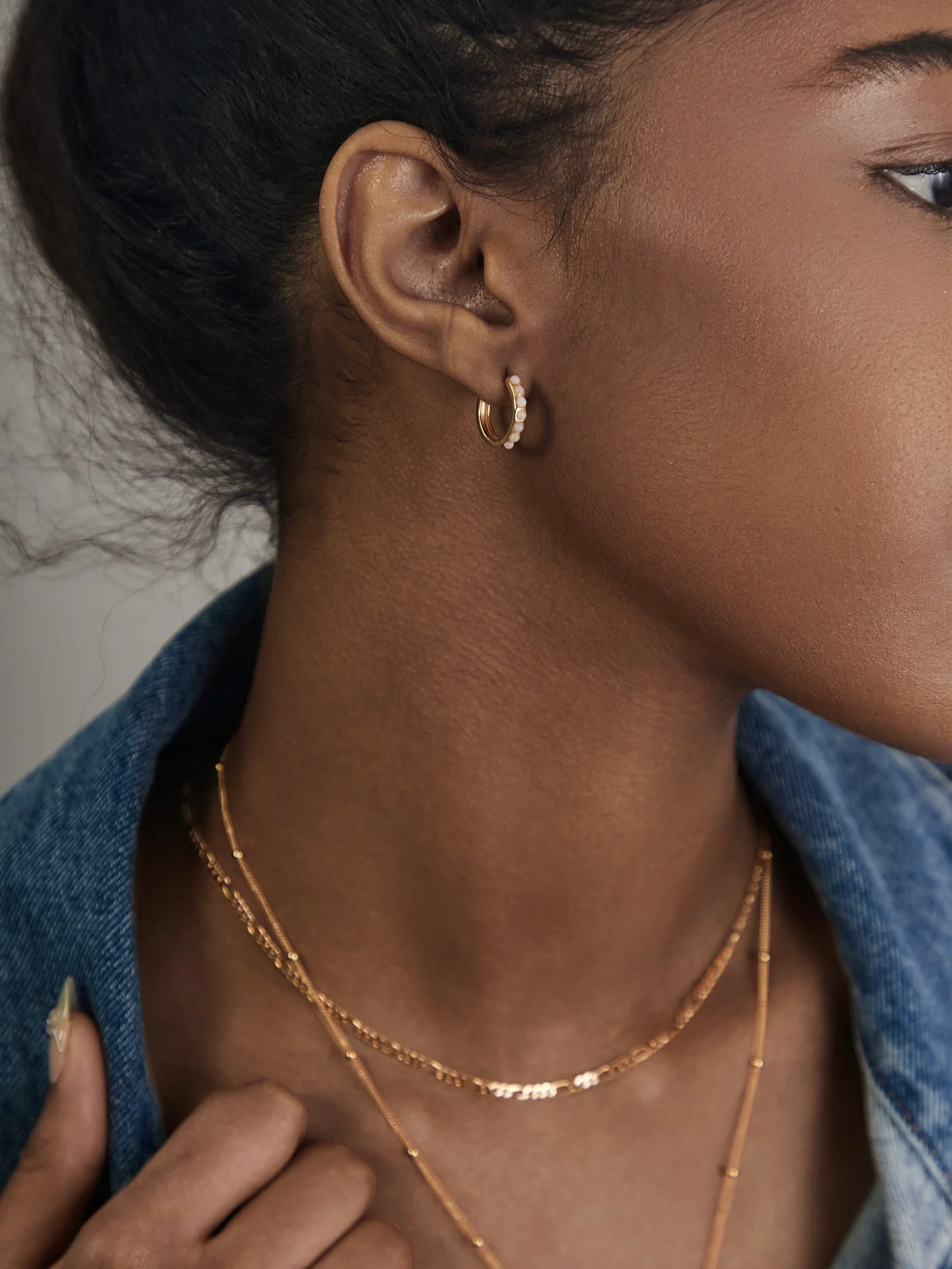 Una Opal Hoops - Image 2
