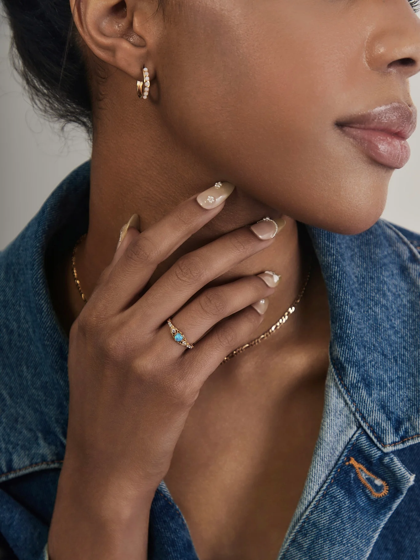 Una Opal Hoops - Image 4