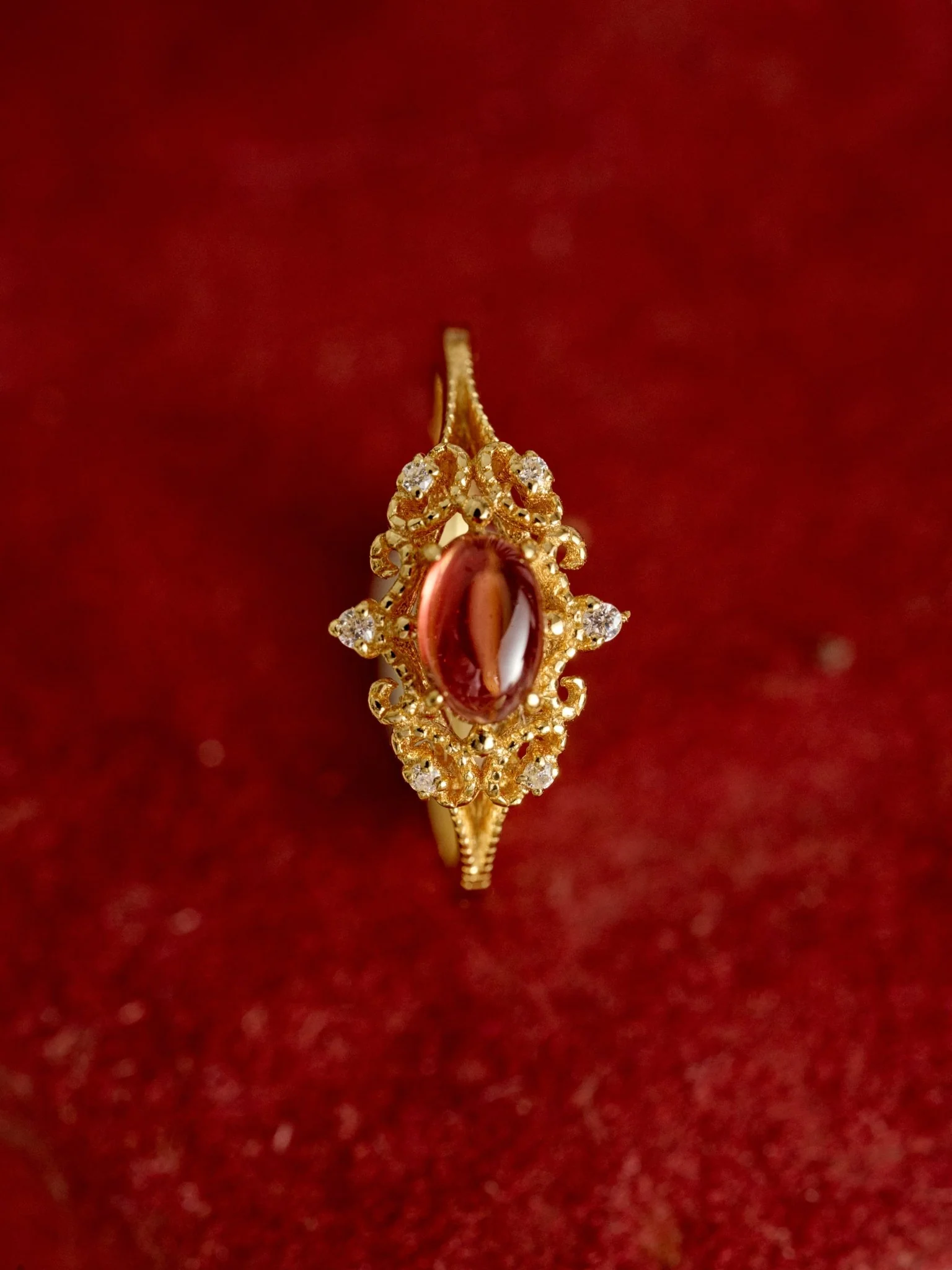 Vivien Garnet Ring - Image 6